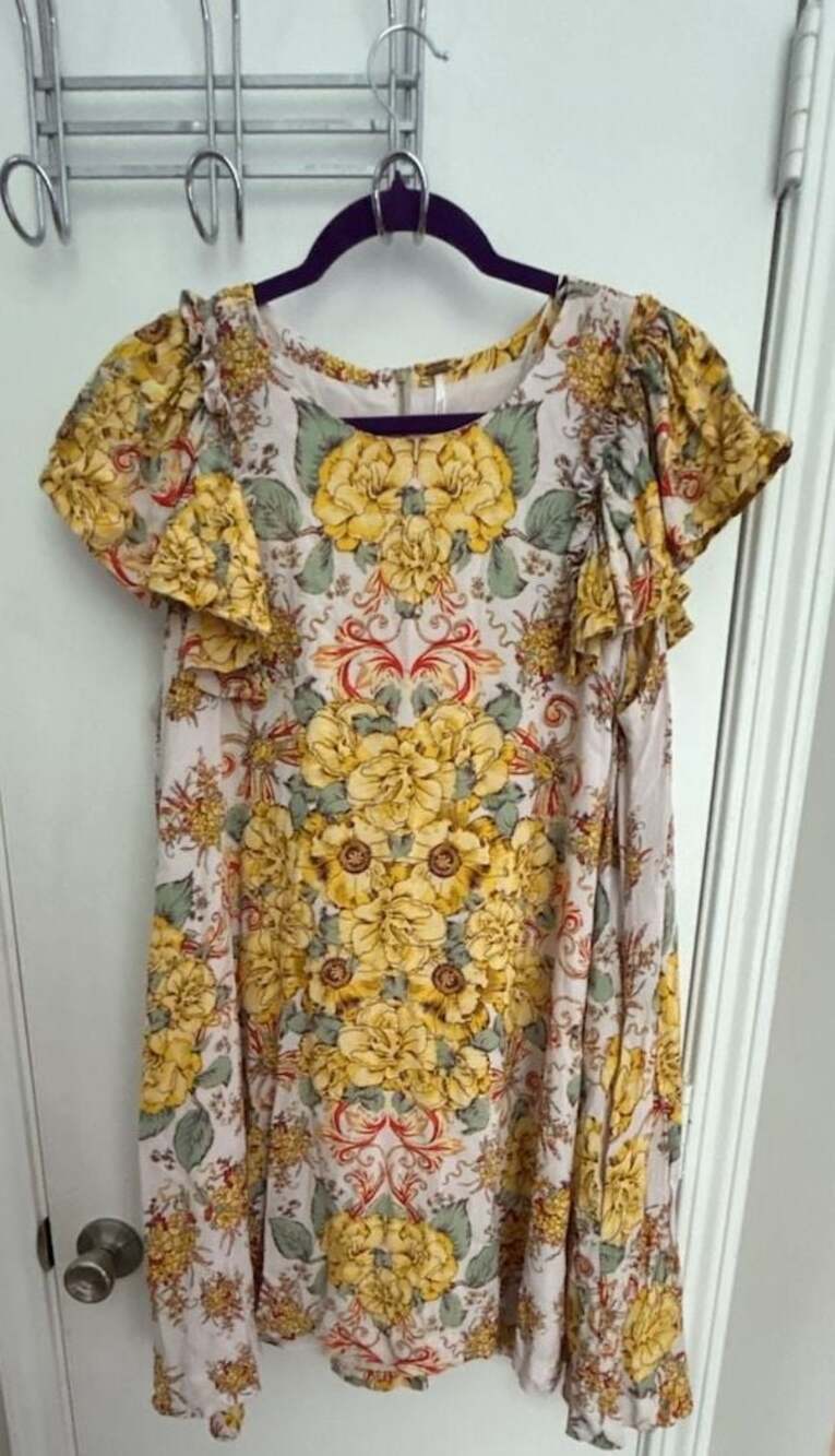 Free People Yara Printed Mini Dress in Tea Combo-m